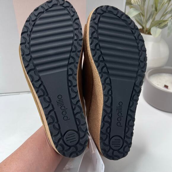 Papillio Birkenstock Namica Suede Leather Wedge Tea Narrow Fit Women 6 NWB - Picture 9 of 11
